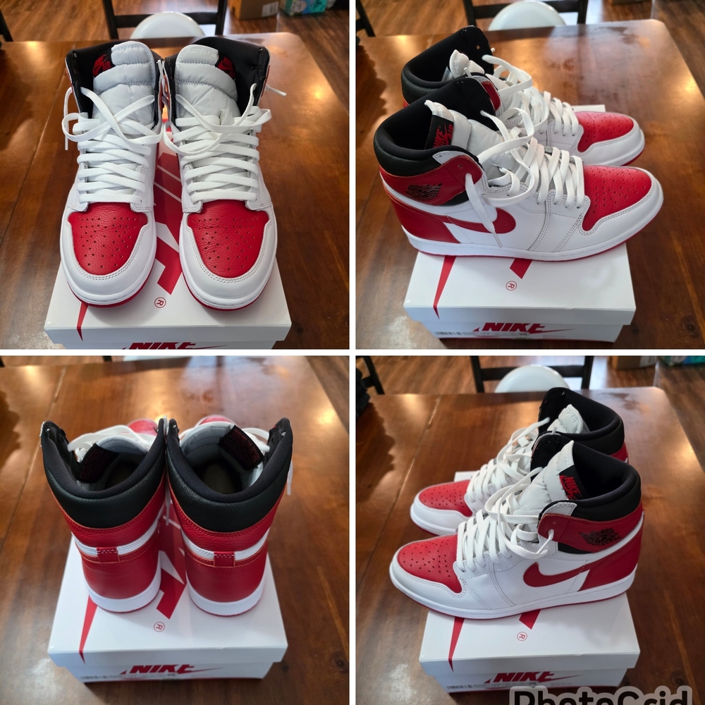 Jordan Red and White Sneakers